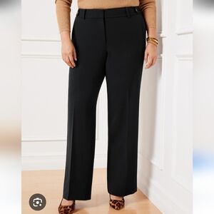 Talbots Black Wide Leg High Rise Pants , Size 12. NWT